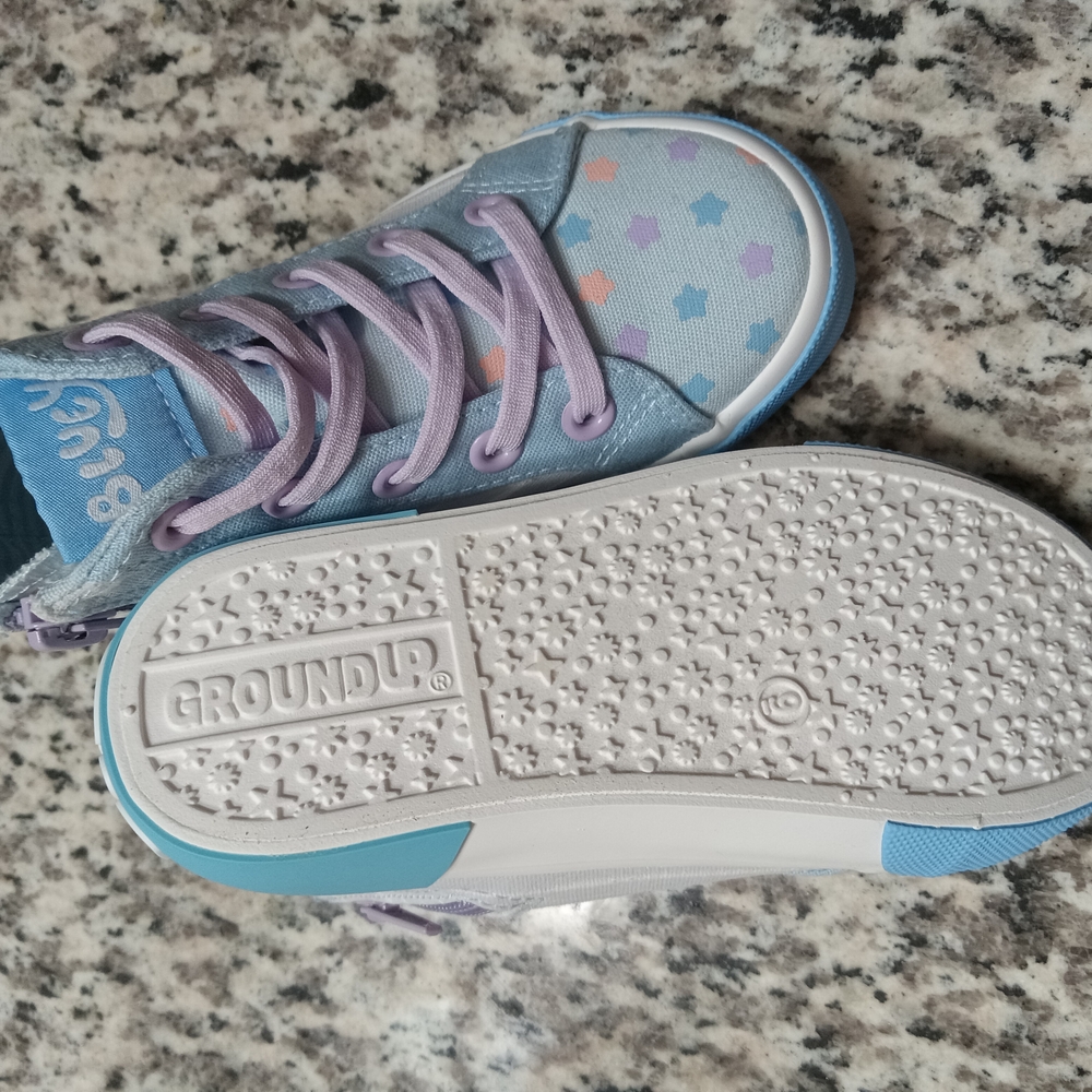 Kids Star Pattern Sneakers - Blue and Purple